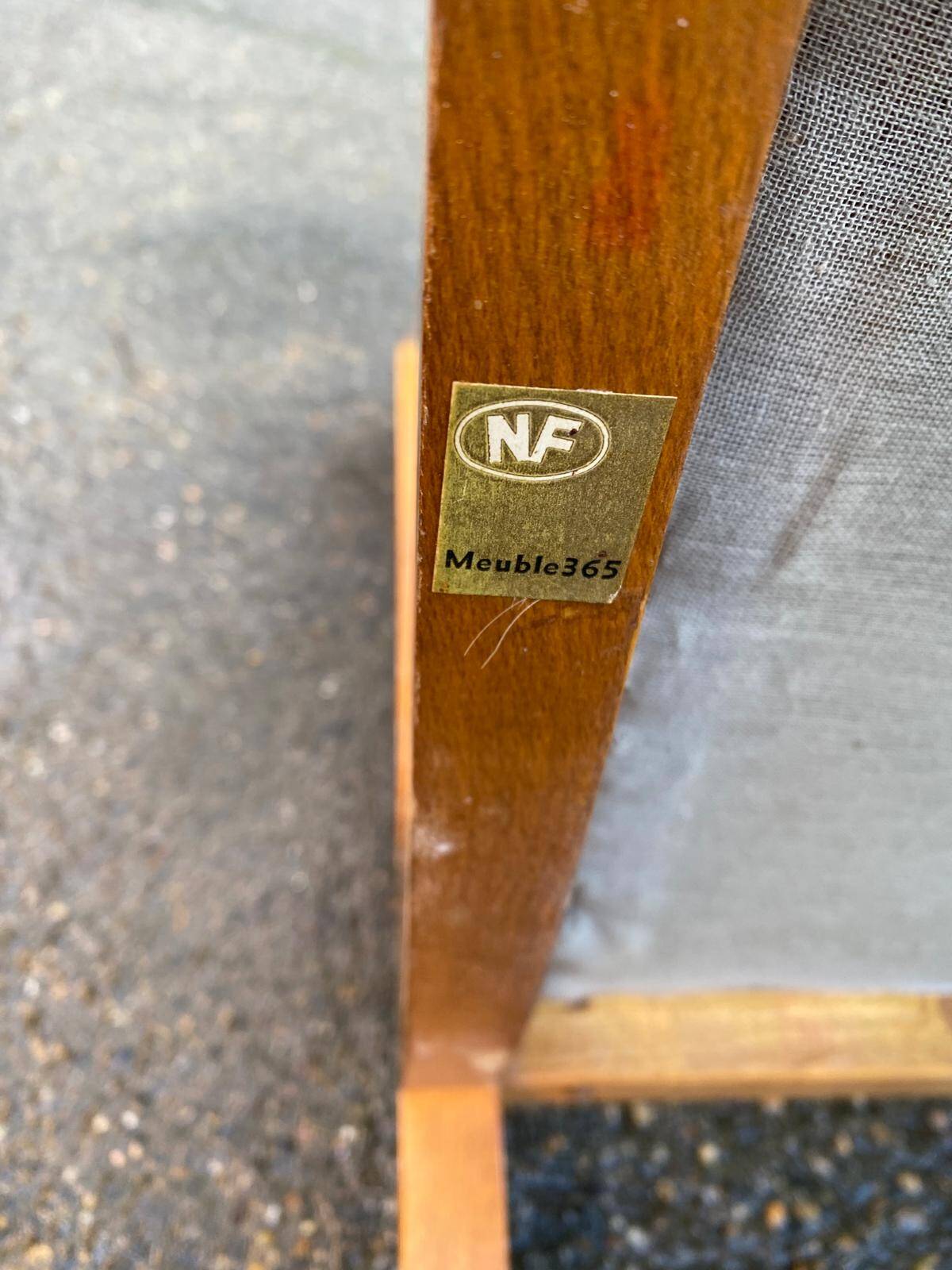 4 solid wood and brown velvet suede chairs in the Louis Philippe style.