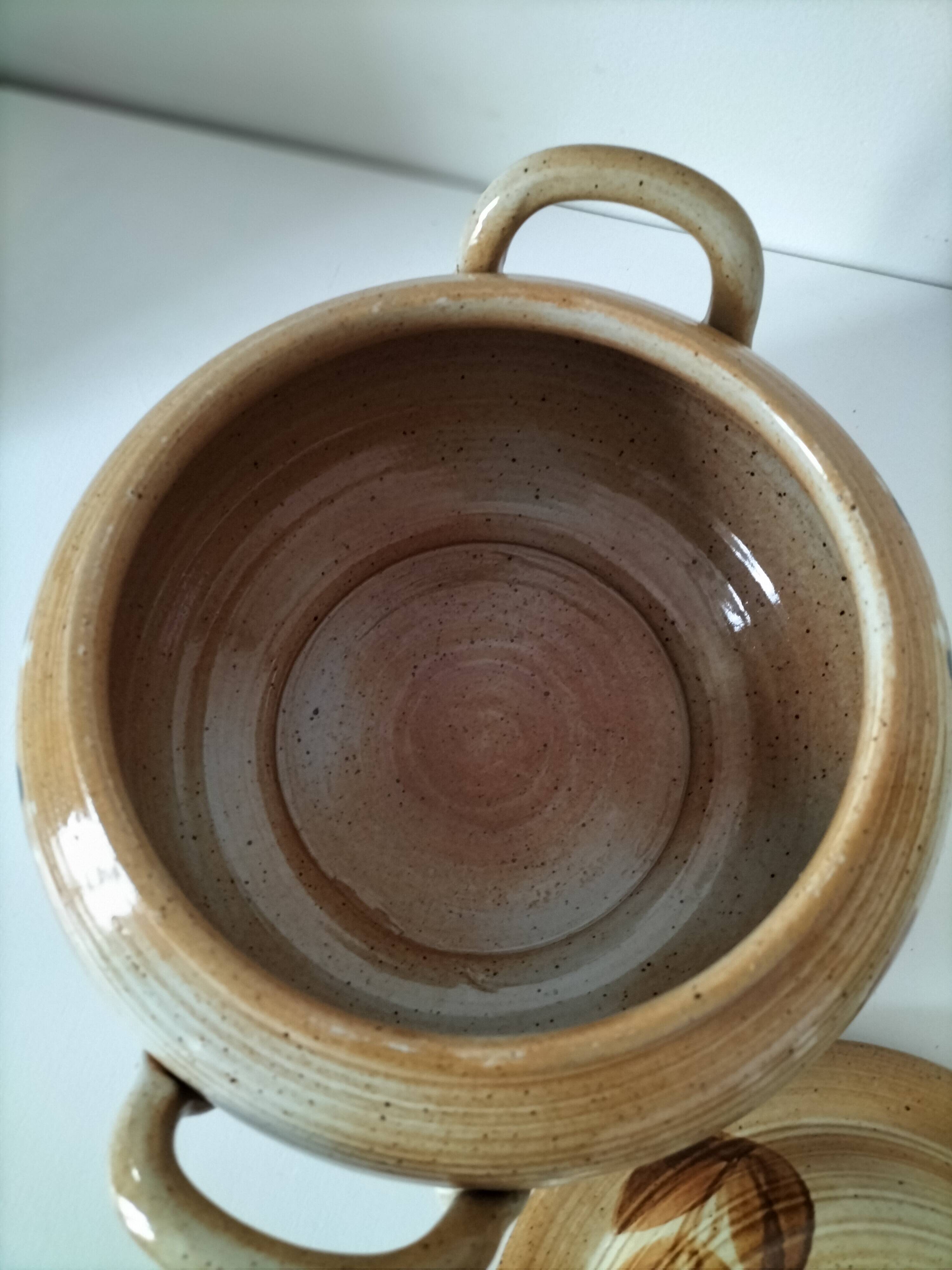 Vintage stoneware soup tureen from Marais.