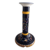 Bougeoirs flambeaux faïence de Gien - Renaissance Bleu