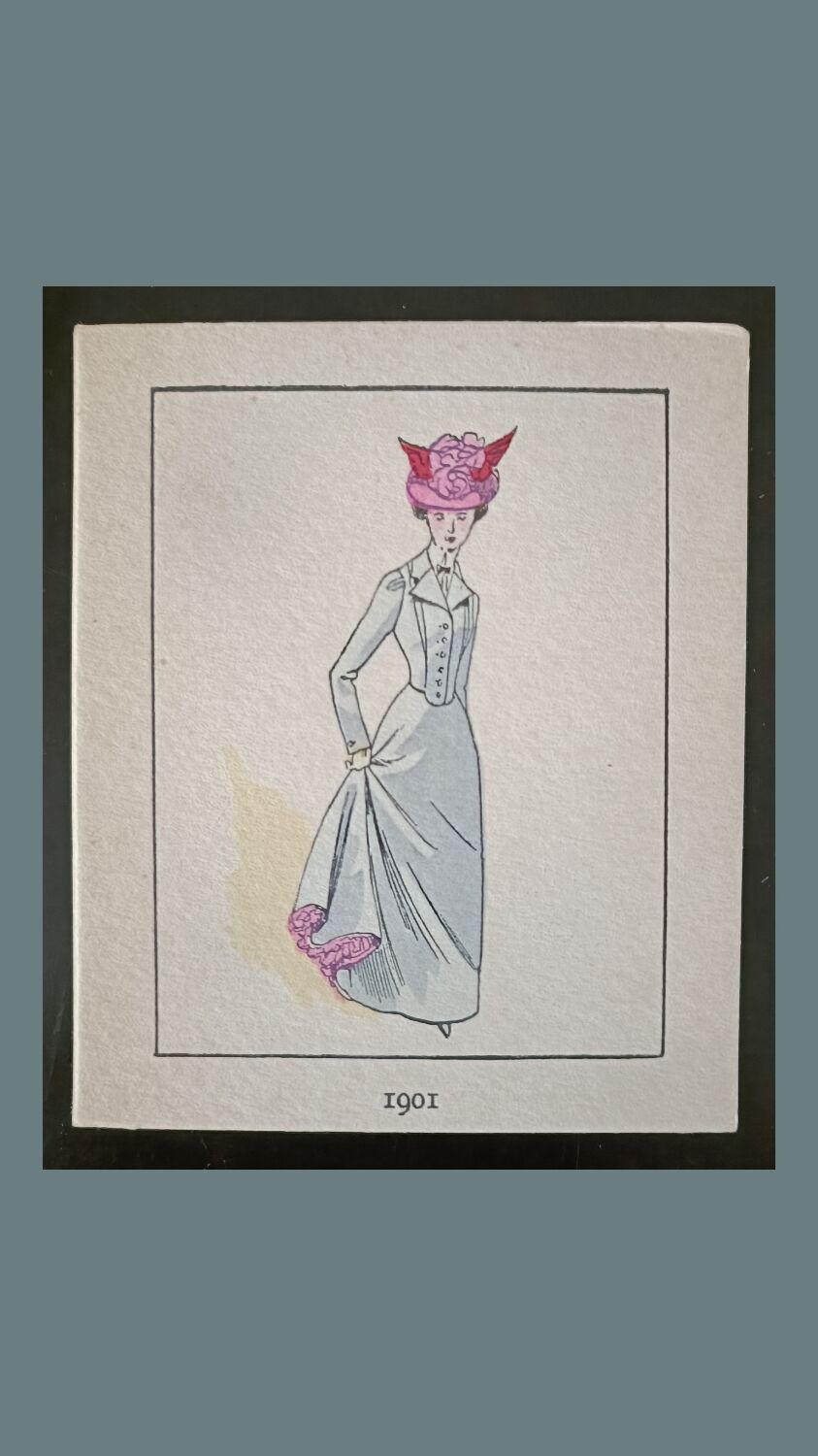 Colorful stencil Art Deco fashion