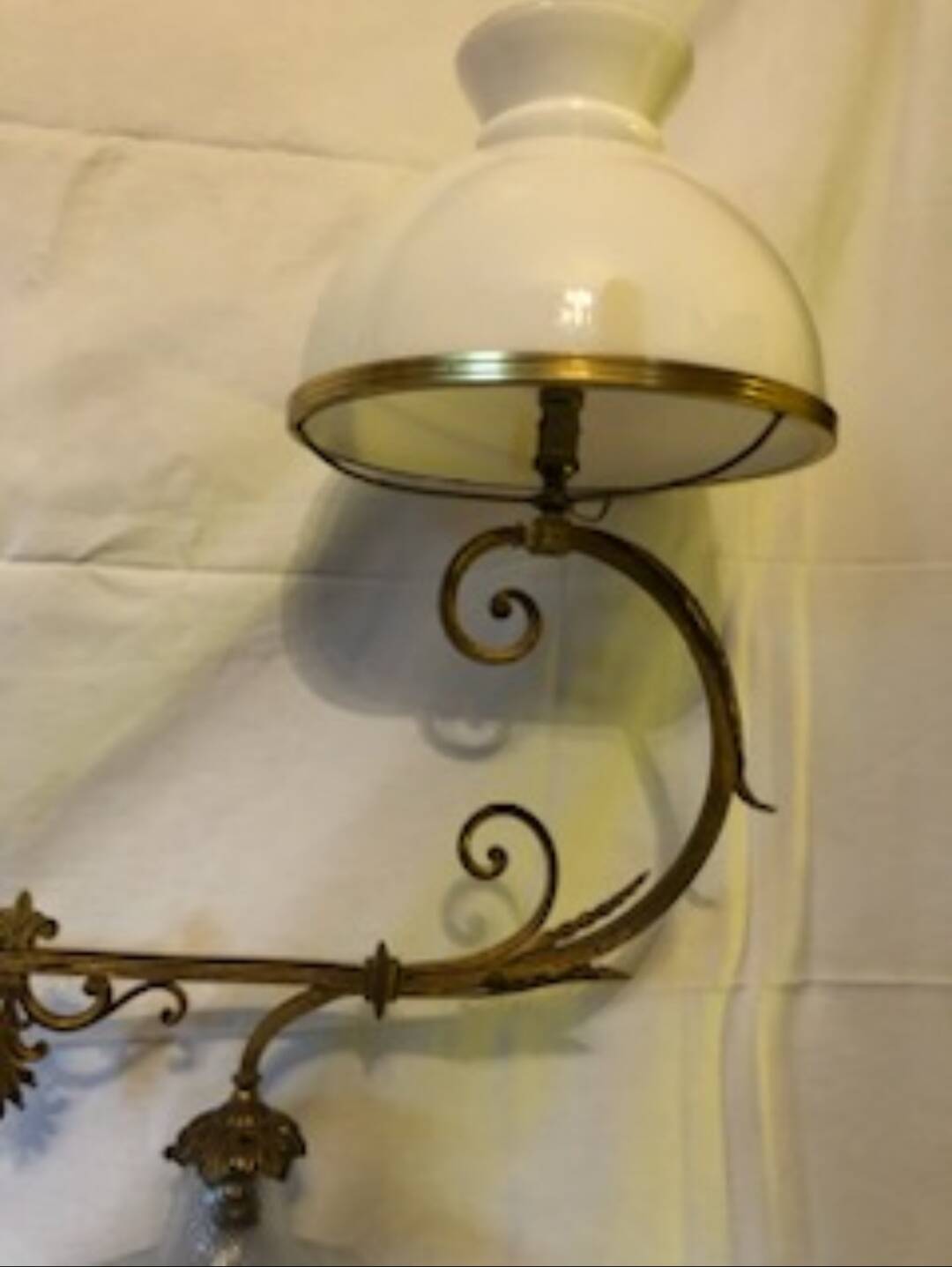 Old large billiard pendant light
