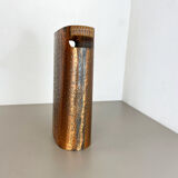 Original Metal Copper and Rattan Hollywood Regency Umbrella Stand Germany, 1950s