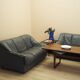Italian leather sofa, two-seater, 1970s design