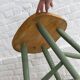 Milk painted pine stool, 1960s