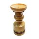 Large, turned wooden candlestick, Belgium, 1970s.
