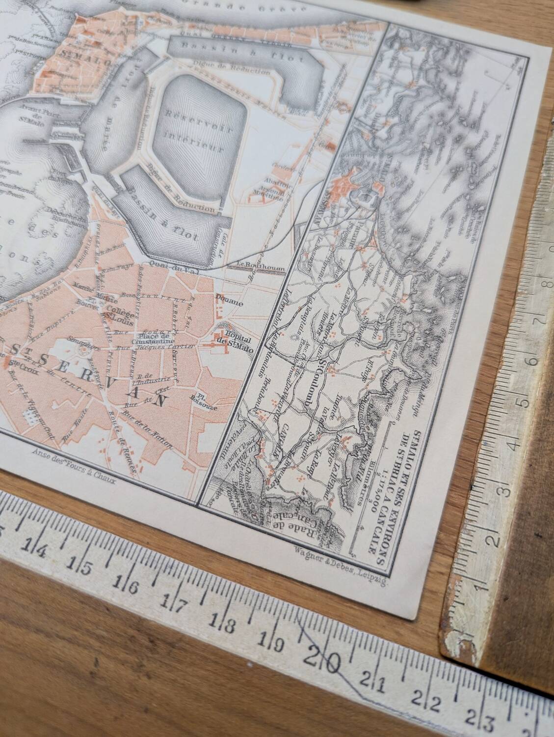 Printed in 1902, Saint-Malo and surrounding areas, Brittany.