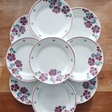 Set of 12 earthenware plates Salins, Nelly red