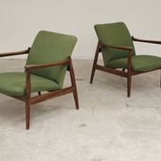 Paire de fauteuils vert GMF 64 par
Edmund Homa, Pologne 1960