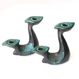 Pair of ceramic candlesticks 1950