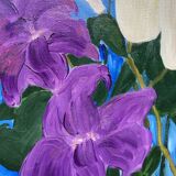 Painting, oil on canvas flowers