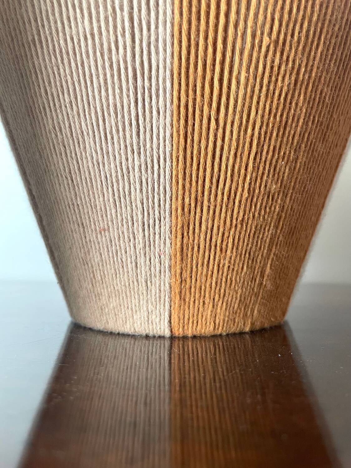 Woven cotton thread lamp