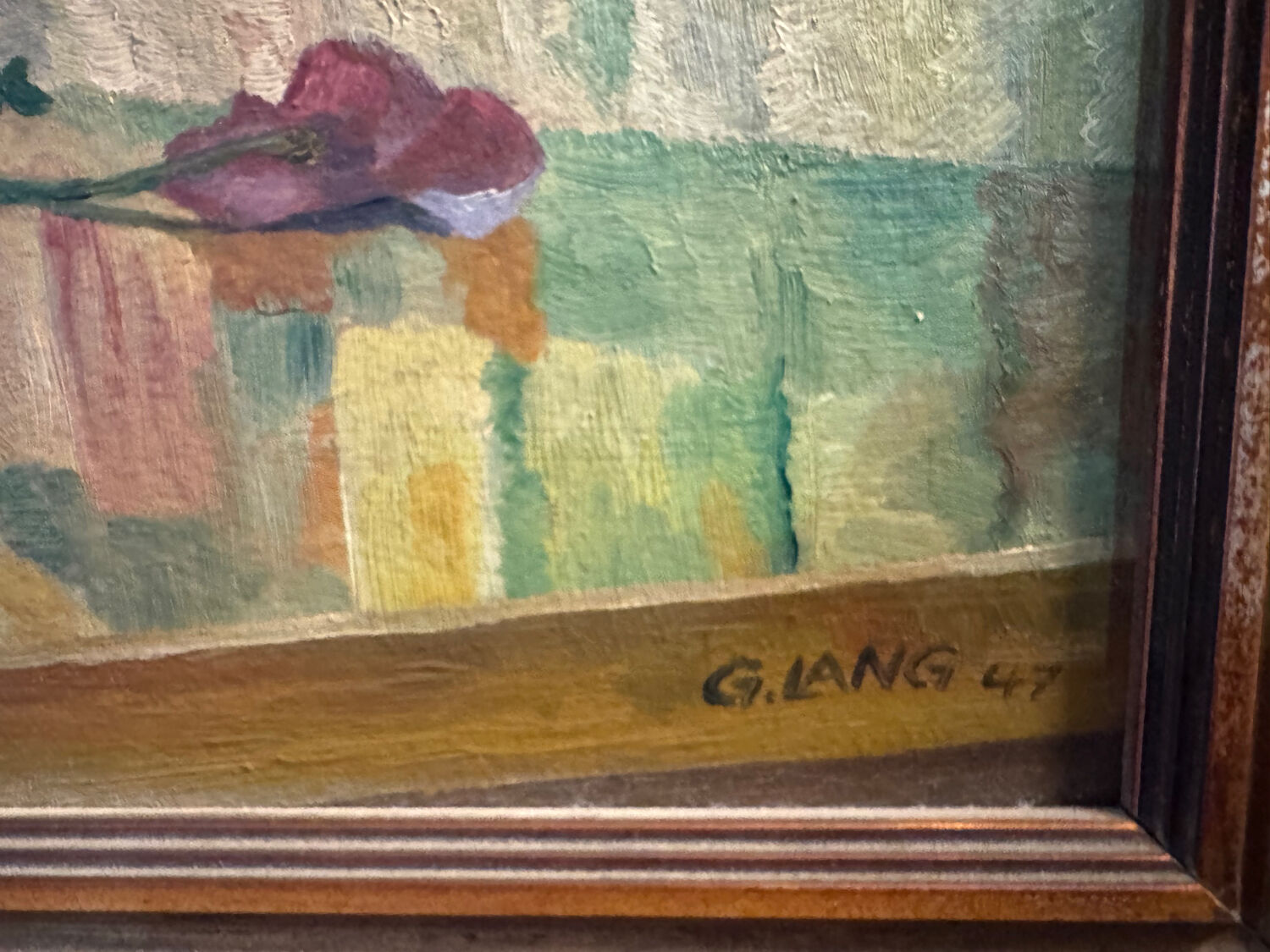 Painting, still life, G. Lang, 1947