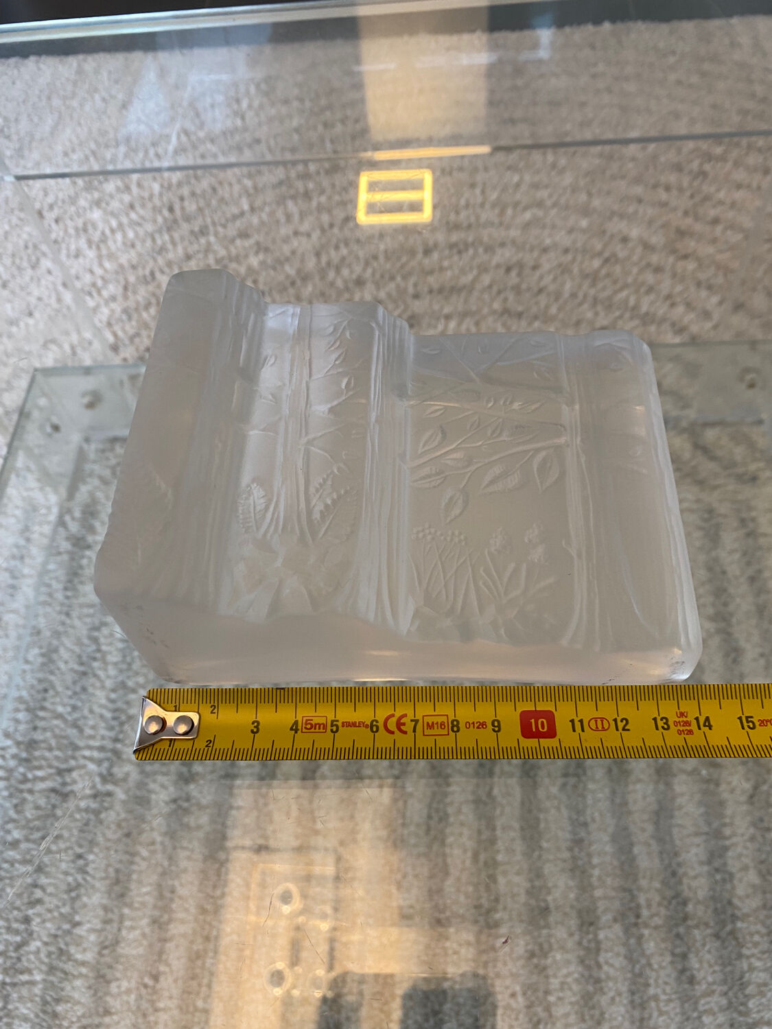 Vase Soliflore Vintage 80 frosted glass