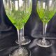 Set of 4 cut crystal white wine glasses