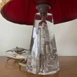 DAUM Lamp Model Iceberg Crystal + Vintage Shade Made In France