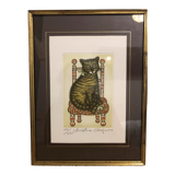 Lithographie d’un chat