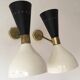 Pair of Italian design wall lights from the 1950s.