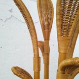Rattan coat rack
