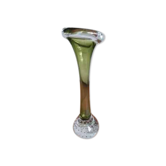 Vase soliflore suédois en verre soufflé