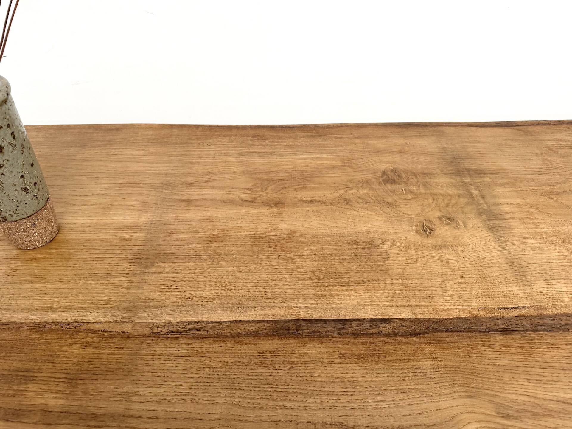 Very large farmhouse table in solid oak, 1950s – L300 cm