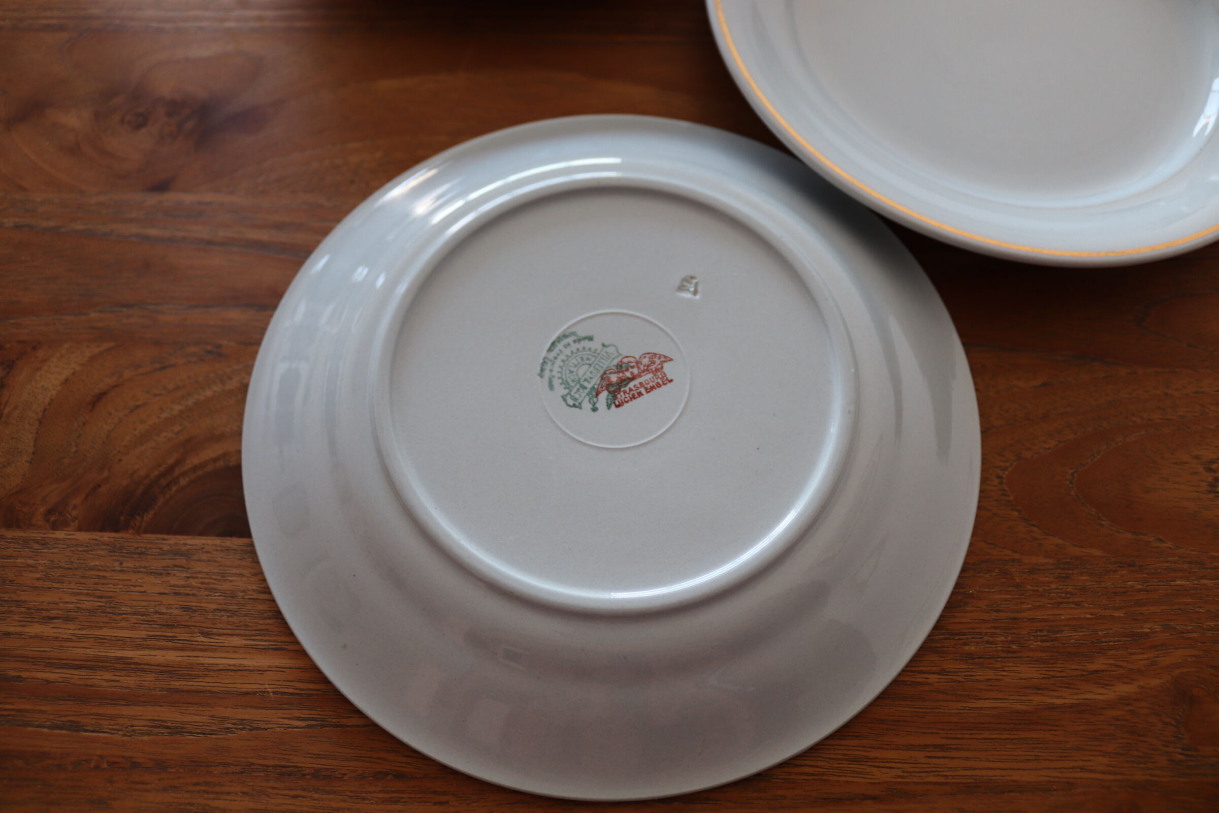 Set of 6 flat plates Villeroy and Boch Mettlach, Lucien Engel
