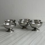 Set of 6 stainless steel ice cream bowls