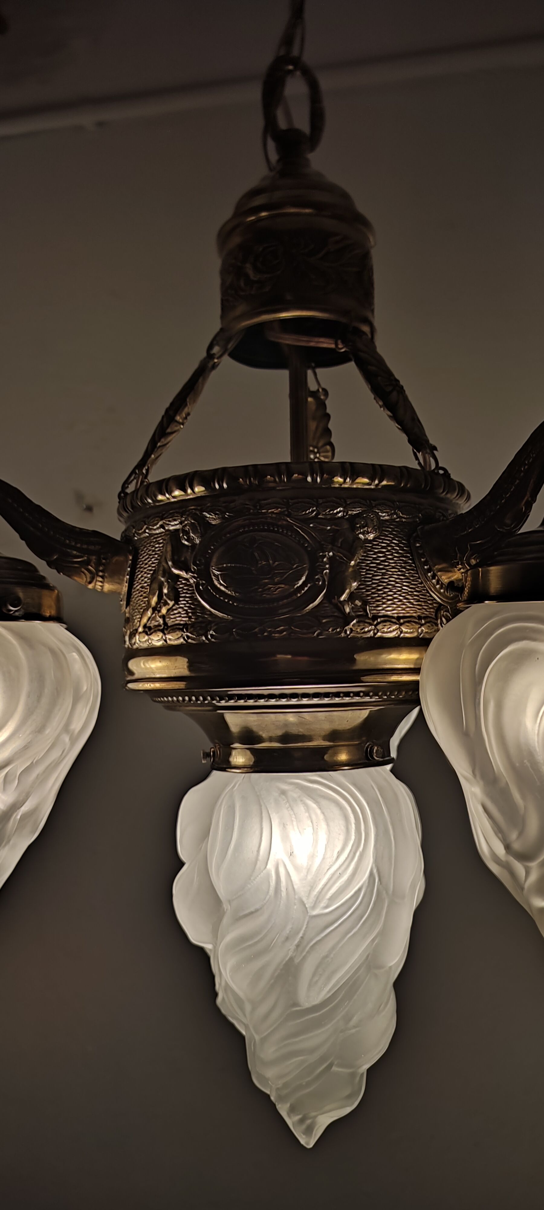 Ceiling lamp of Catalan Modernism. Barcelona Spain,1930s.