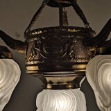 Ceiling lamp of Catalan Modernism. Barcelona Spain,1930s.