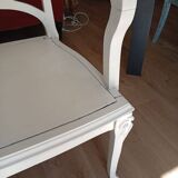 Banc Art Nouveau en bois de style colonial, rénové