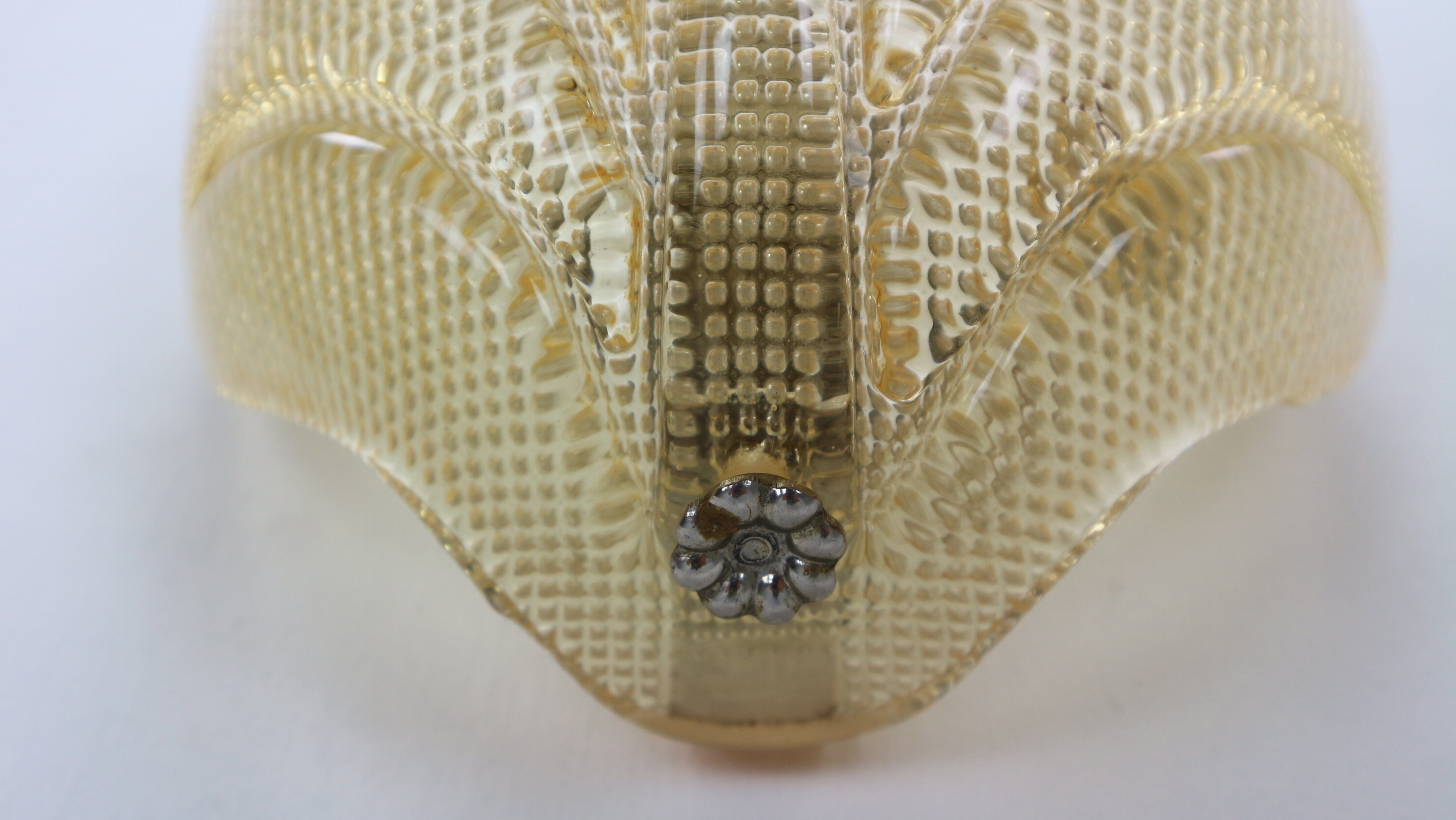 Set of 2 swedish leaf shaped wall sconces Fritz Kurz  for Orrefors, 1960s