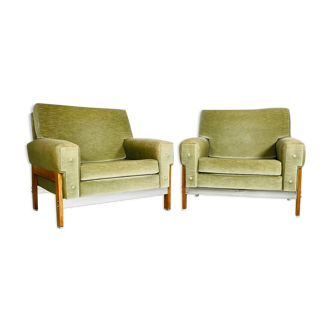 Pair of armchairs - modernist clubs, 1950's