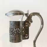 Glass and silver-plated ewer