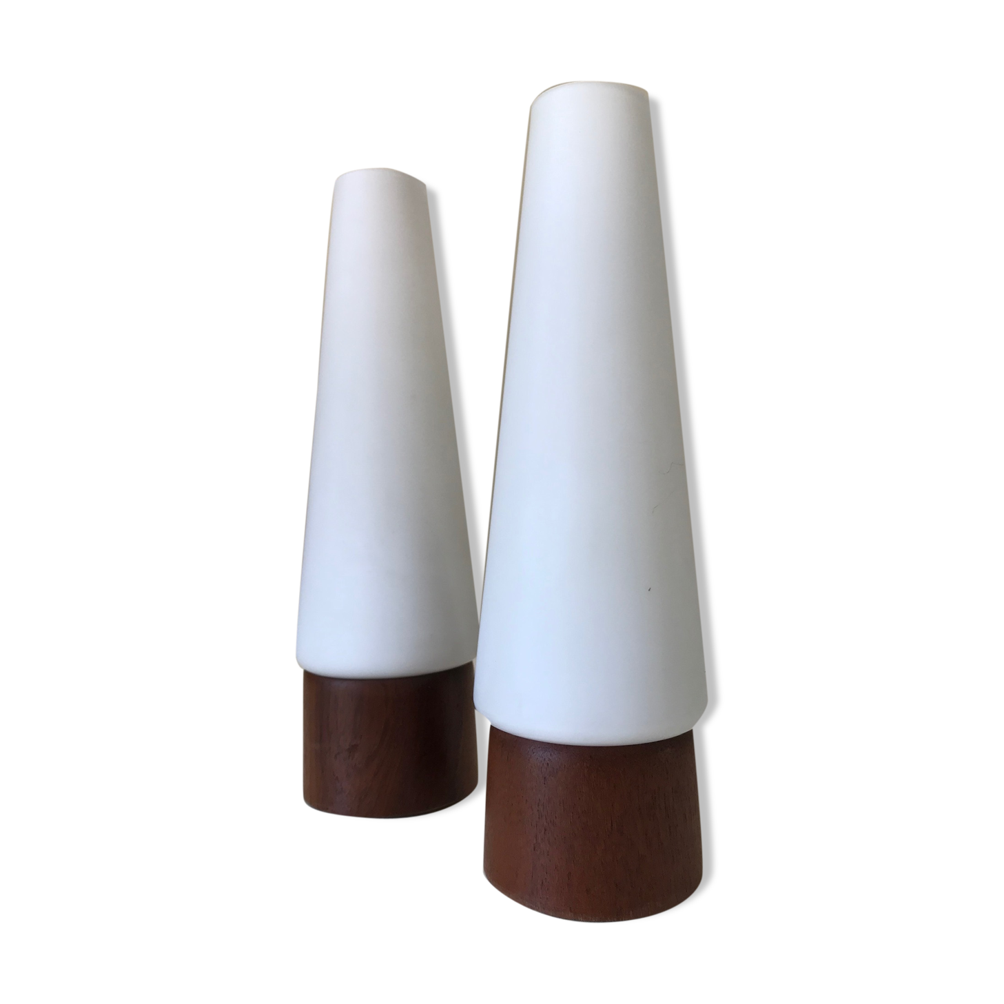 Pair of Philips teak lamps 60s