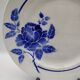 Blue Rose Service 6 flat plates and 1 vintage round plate
