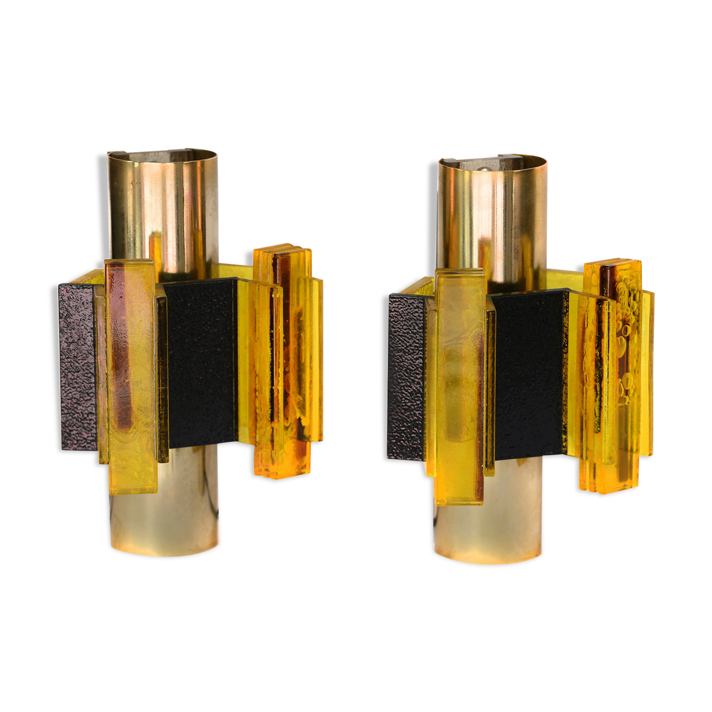 Pair of wall sconces by Claus Bolby for CEBO industries. Denmark 1960s