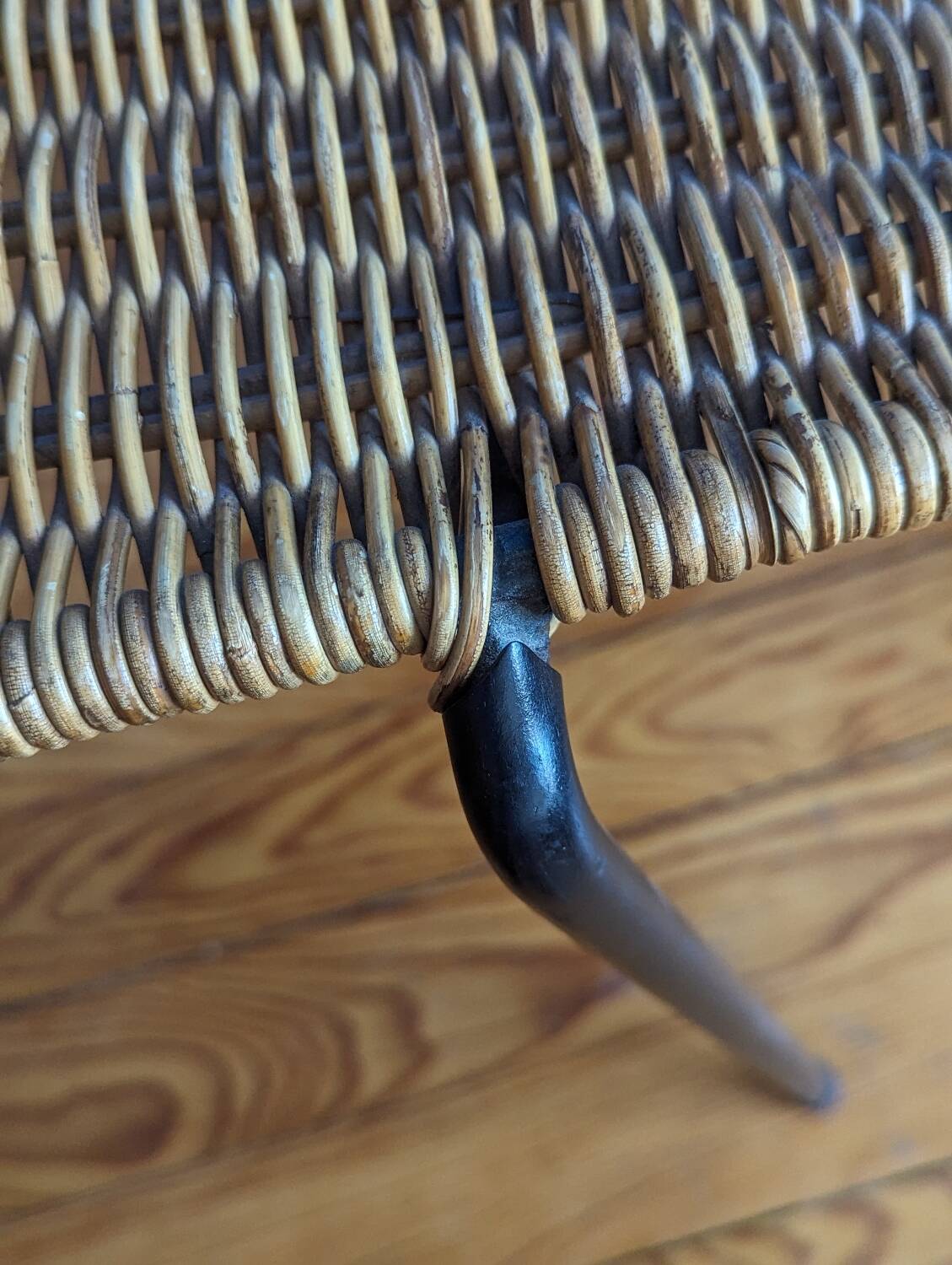 Pair of “Basket” chairs by Gian Franco Legler