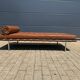 Knoll barcelona daybed mies van der rohe in cognac venezia leather, as new