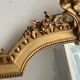 Antique napoleon mirror lll gilded pediment with rare gold leaf 103x182cm