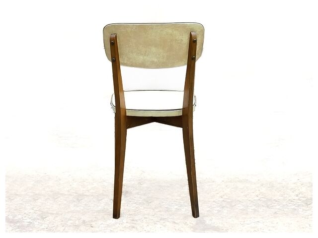Vintage chairs 50s/60s skai and light beech