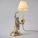 Hauy Pouigo Monkey candlestick table lamp silver plated bronze 1970's Italy