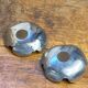 Mini lotus ashtrays in silver-plated metal
