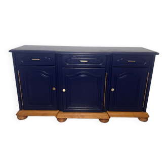 Buffet en bois, bleu