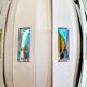 Scandinavian pendant light in metal and prismatic glass, Werner Schou, 1960-70
