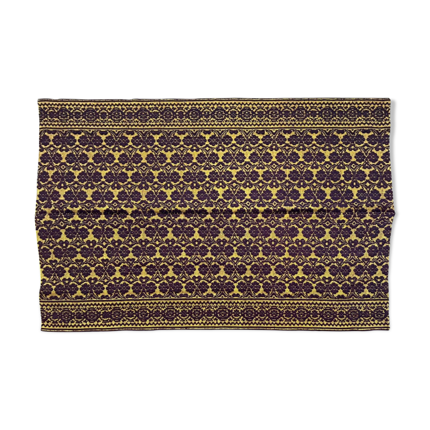 Tapis brun tissé à la main Teppich Roumanie 204x146cm