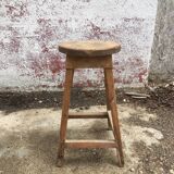 Wooden workshop stool in its juice
