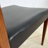 Scandinavian teak and leatherette chair