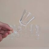 Set of 11 glass glasses