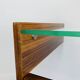 Rosewood and glass chest of drawers, 1960s, Scandinavian storage furniture.