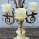 Alabaster candle holder