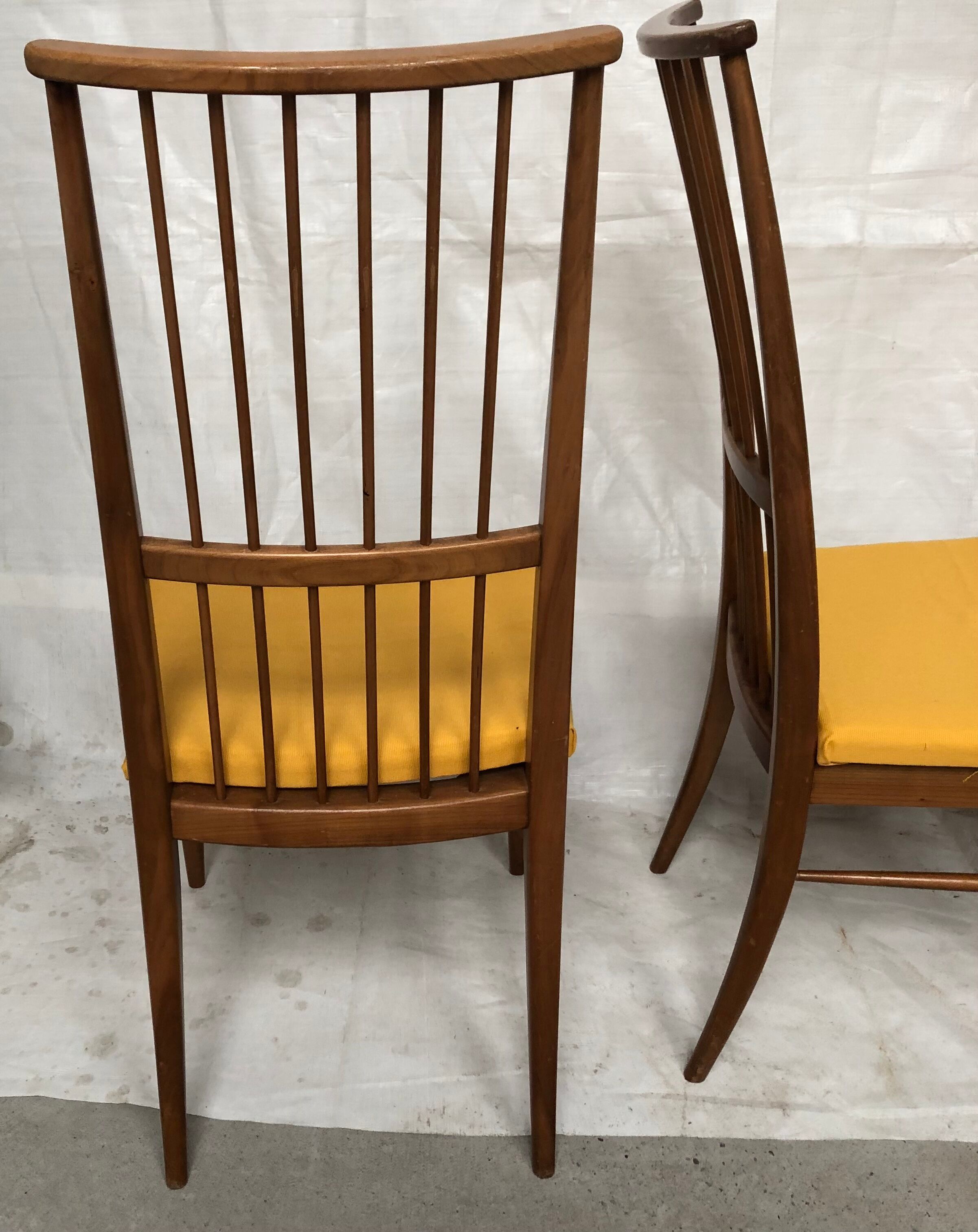 Vintage blonde wood chairs 60s